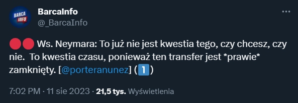 Najnowsze wieści ws. Neymara! DZIEJE SIĘ!